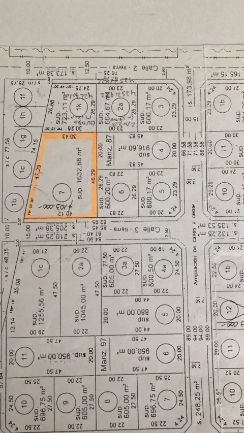 Lote de 1.633 m² en La Plata